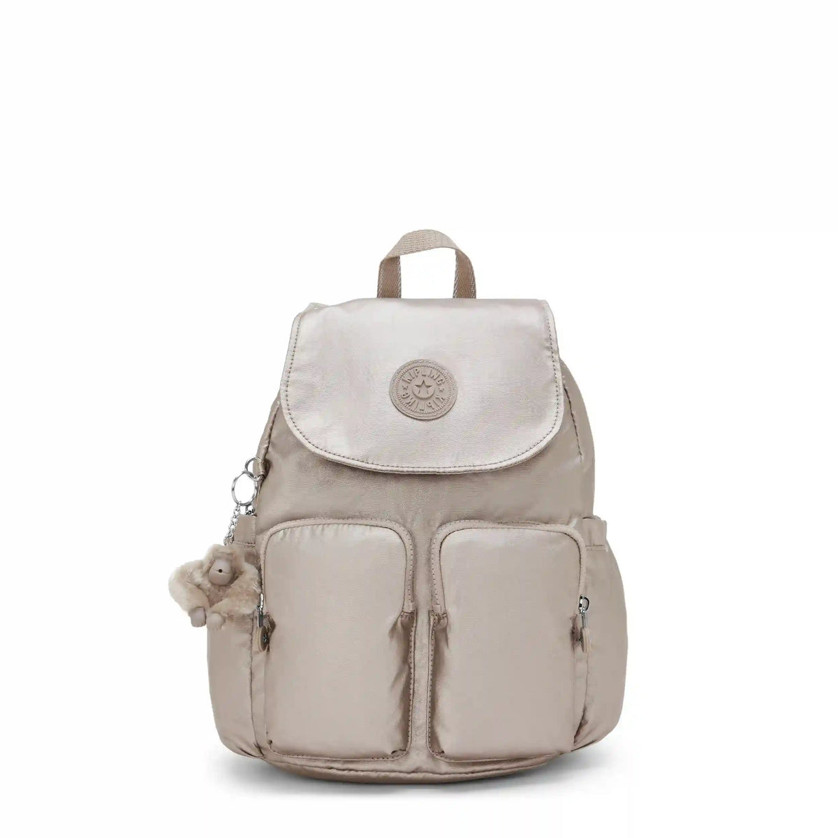 City Pocket Small Metallic Backpack